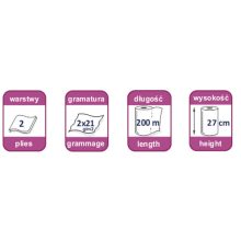 Papírtörölköző tekercs 200 m (666 lap) egy tekercs