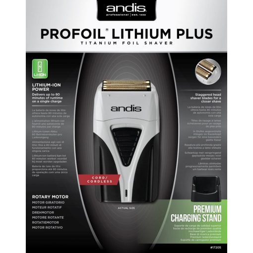 Andis borotva Profoil lithium plus