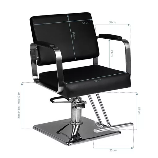 Hair System fodrászszék HS202 fekete