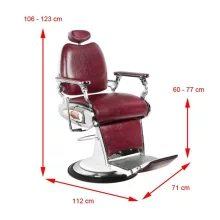Barber Szék MOTO STYLE Bordó