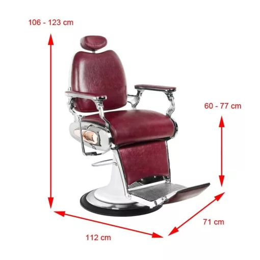 Barber Szék MOTO STYLE Bordó