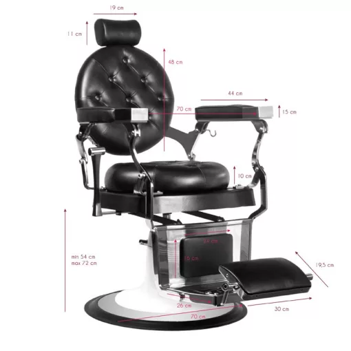 Barber Szék IMPERATOR Fekete