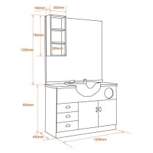 Barber tükör és fejmosó 001