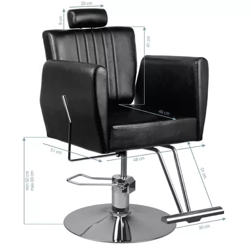 Hair System fodrászszék 0-179 fekete