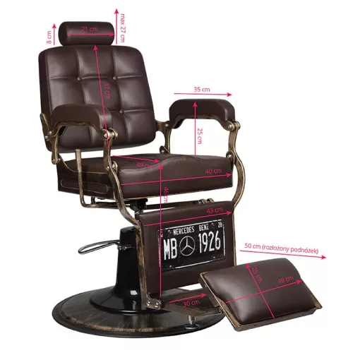 Barber Szék BOSS Barna