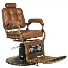 Barber Szék GGabbiano Boss Old Leather , világosbarna