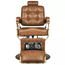 Barber Szék GGabbiano Boss Old Leather , világosbarna