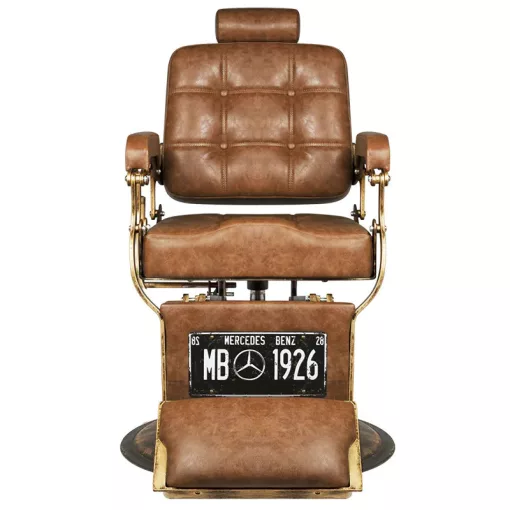 Barber Szék GGabbiano Boss Old Leather , világosbarna