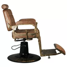 Barber Szék GGabbiano Boss Old Leather , világosbarna