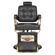 Barber Szék Gabbiano Boss HD Old Leather , fekete