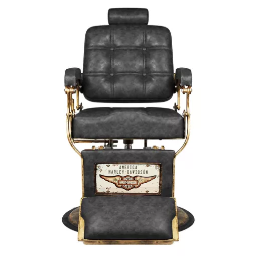 Barber Szék Gabbiano Boss HD Old Leather , fekete