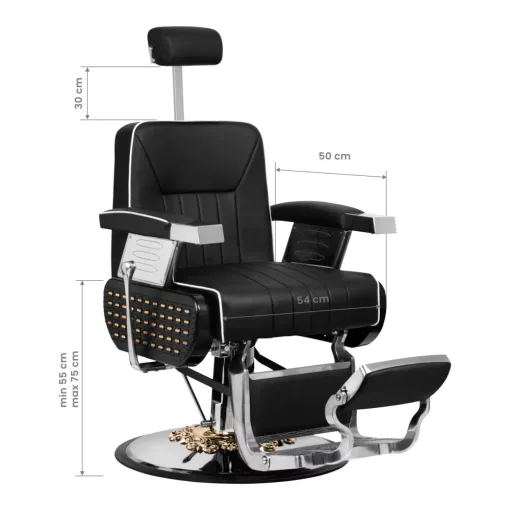 Barber Szék Gabbiano Livio , fekete