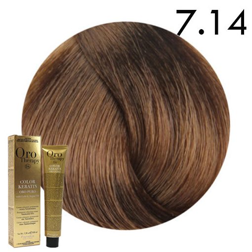 Fanola ORO Therapy Ammoniamentes hajfesték 7.14 100 ml