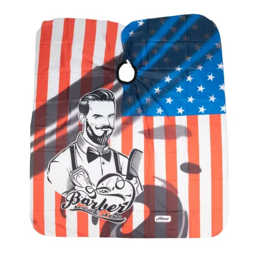 Hajvágó kendő Barber amerikai zászló J-08