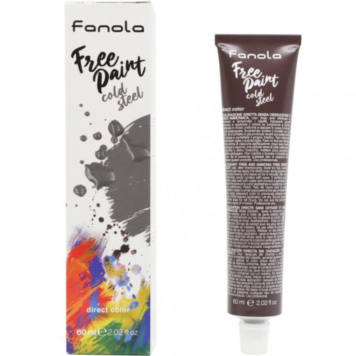 Fanola Free Paint hajfesték COLD STEEL fémesszürke 60 ml