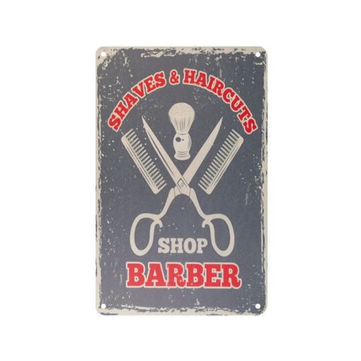 Barber Dekorációs  fémtábla B064