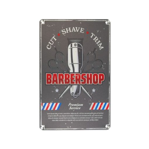 Barber Dekorációs  fémtábla B028