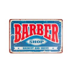 Barber Dekorációs  fémtábla B006