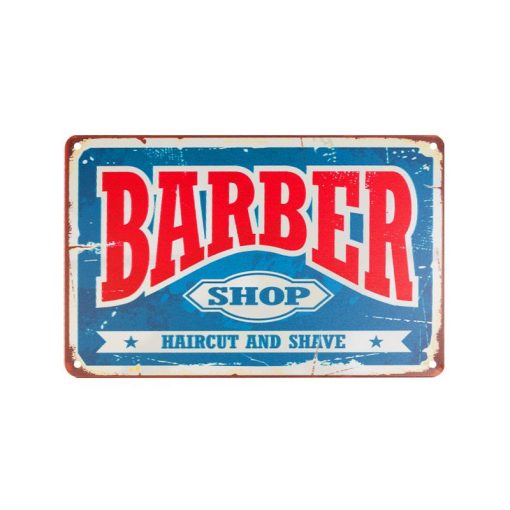 Barber Dekorációs  fémtábla B006