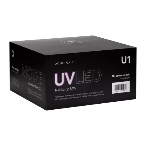 Műkörmös UV LED lámpa OCHO NAILS 8 FEKETE 84W