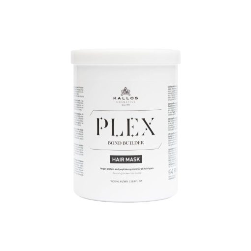 Kallos hajpakolás Plex Bond Builder növényi protein és Peptid komplex-szel  1000 ml