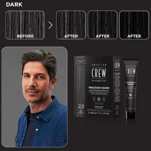 American Crew Precision Blend hajszínező 2-3 sötét 3 x 40 ml