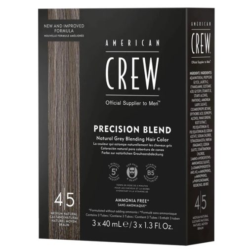 American Crew Precision Blend hajszínező 4-5 natúr 3 x 40 ml