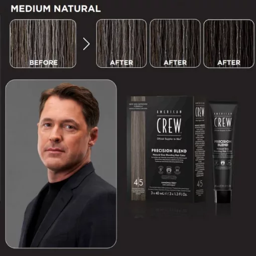 American Crew Precision Blend hajszínező 4-5 natúr 3 x 40 ml