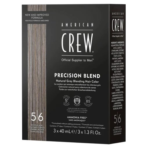 American Crew Precision Blend hajszínező 5-6 közepes hamvas 3 x 40 ml