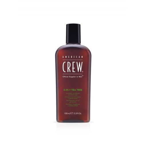 American Crew 3-in-1 Tea Tree Sampon, balzsam, tusfürdő 