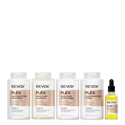 REVOX PLEX  Hajújraépítő szett 3,4,5,6,-7 lépés 4x260 ml, 1x30 ml
