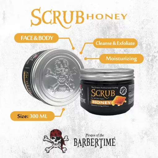 BARBERTIME Scurb Honey mézes bőrradír 300 ml