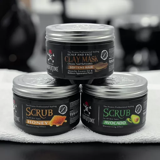 BARBERTIME Arc és fejbőr agyag maszk 300 ml