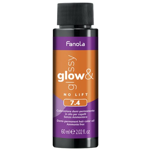 Fanola Glow & Glossy 7.4 hajszínező 60 ml