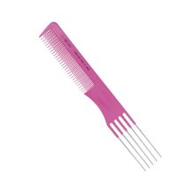 Fésű  EuroStil villás,fém,váltott fogú 1469/99 színes