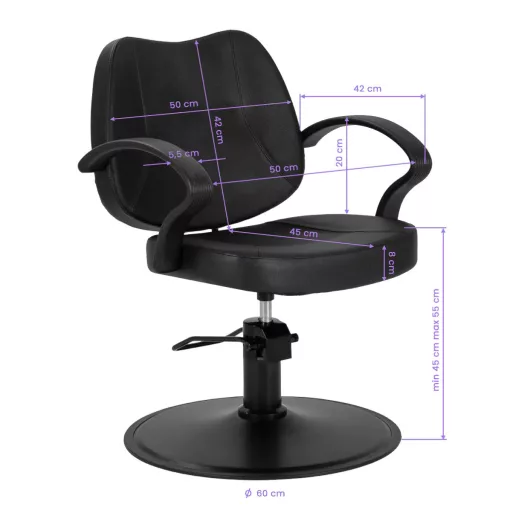 Hair System fodrászszék S20 fekete