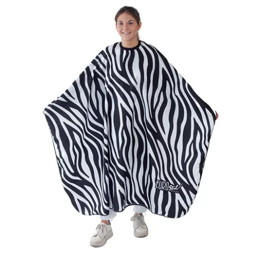 Hajvágó kendő mintás zebra 7747