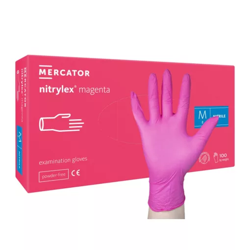 Gumikesztyű Setino L 100 db Rózsaszín Nitril