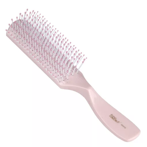 Kefe EuroStil Lapos hajkefe műanyag sörtékkel Pink 00570
