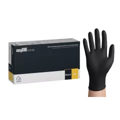 Gumikesztyű easyCARE Nitril -M- 100db Fekete