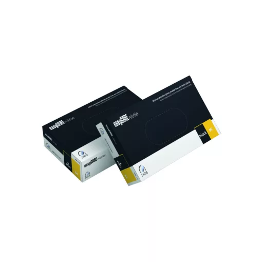 Gumikesztyű easyCARE Nitril -M- 100db Fekete