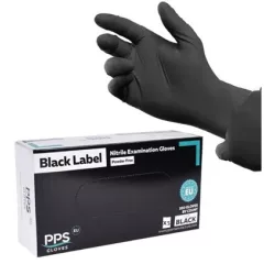 Gumikesztyű PPS Nitril -XS- 100db Fekete