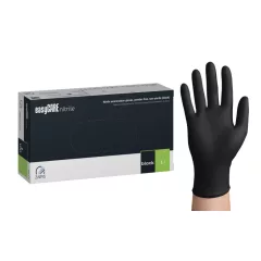 Gumikesztyű easyCARE Nitril -L- 100 db Fekete