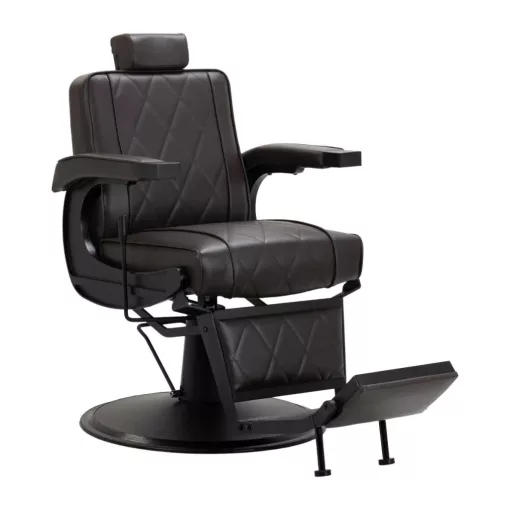 Barber szék Hair System BM88066 barna - fekete talp