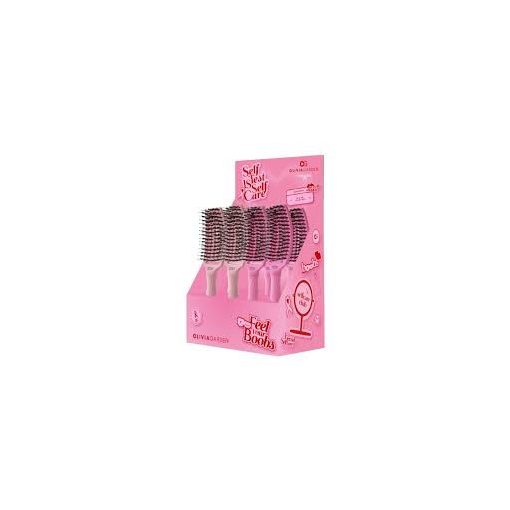Olivia Garden Finger Brush Bubble Pink kefe M
