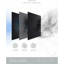 Arcmaszk 3 rétegű Fekete egyszerhasználatos 50 db / doboz-