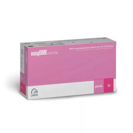 Gumikesztyű easyCARE -S- 100 db Rózsaszín Nitril