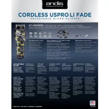 Andis Cordless USPro Li Fade New Nation hajvágó gép 73100