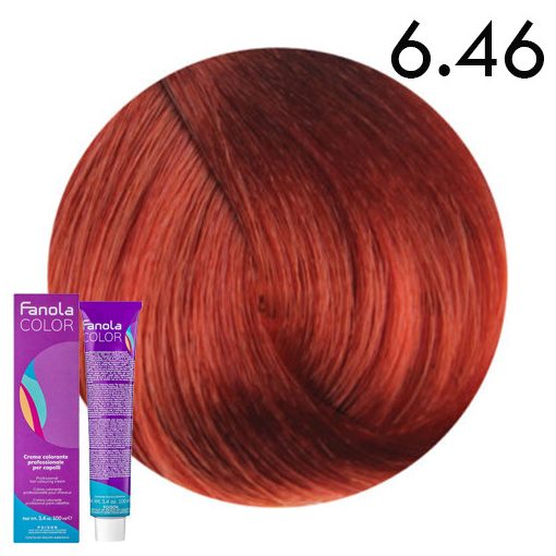 Fanola Color hajfesték 6.46 rézvörös sötétszőke 100 ml 