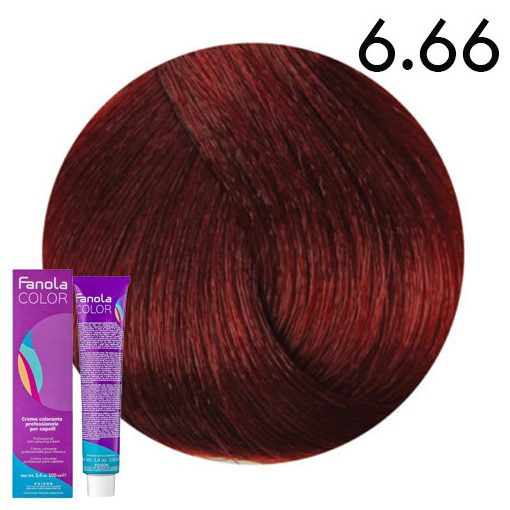 Fanola Color hajfesték 6.66 intenzív vörös sötétszőke 100 ml 